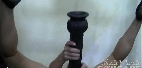  Muscular Mature Blonde Huge Dildo Won&039;t Fit